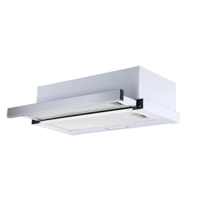 Image de Hotte aspirante Respekta/Hotte à visière de 60 cm/Boîtier en acier inoxydable blanc/Fonction d&#039;extraction et recyclage l&#039;air / CH4138IXC C 53 64 dB