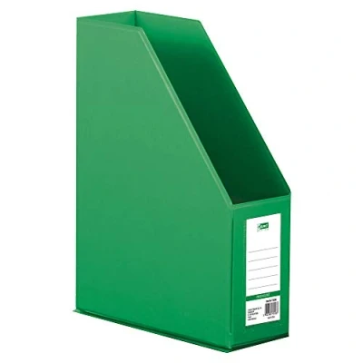 Image de D.RECT Porte revues en PVC avec fenêtre d&#039;inscription A4, dos 90mm pliable Vert