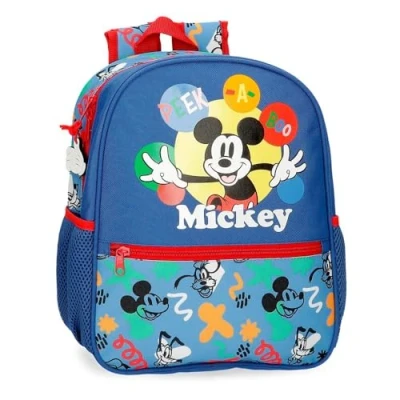 Image de Disney Joumma Mickey Peek a Boo Sac à Dos Scolaire Adaptable Chariot Bleu 27 x 33 11 cm Polyester 9,8 L, Bleu, au