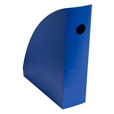 Image de Exacompta Réf. 18204D Lot de 6 Porte Revues MAG CUBE BeeBlue, Classeurs à Revues, Rangement pour Documents, Catalogues, Magazines Largeur 8,2 cm Formats A4 et Maxi Couleur Bleu Marine