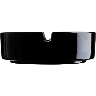 Image de Luminarc Cendrier Empilable Design Classique en Verre Trempé Compatible Lave Vaisselle Fabrication Française Diamètre 10.7cm Noir