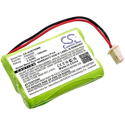 Image de TECHTEK Batteries Compatible avec [Alecto] DVM 75, 75 00 remplace P002095