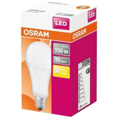 Image de OSRAM Ampoule LED Standard dépolie avec radiateur 20W=150 E27 chaud