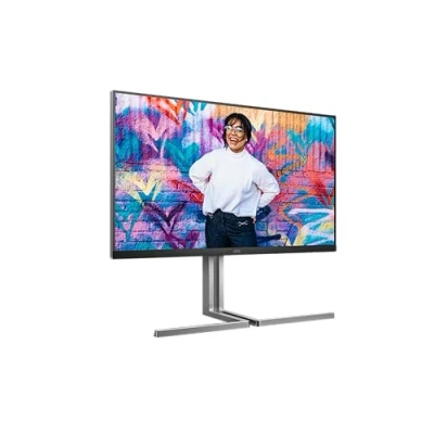 Image de AOC U32U3CV Moniteur UHD Nano IPS 32 Pouces, réglable en Hauteur, Haut parleurs, HDR400 (3840x2160, 60 Hz, 4K, 2X HDMI, DisplayPort, USB C (96W PD), Hub USB) Noir