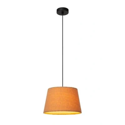 Image de Lucide Woolly lampe suspendue Ø 28 x 150 cm jaune ocre
