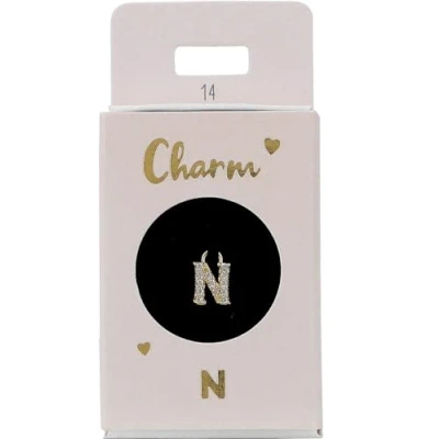 Image de Depesche 11834 014 Charm Lettre N, Pendentif doré pour Colliers, Bracelets et Boucles d&#039;oreilles, idéal comme Petit Cadeau, Multicolored, Normal