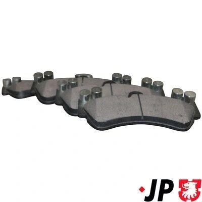 Image de JP GROUP 1163604110 Jeu de plaquettes frein Essieu avant préparé pour indicateur d&#039;usure, contact signal d&#039;usure exclu PORSCHE: Cayenne