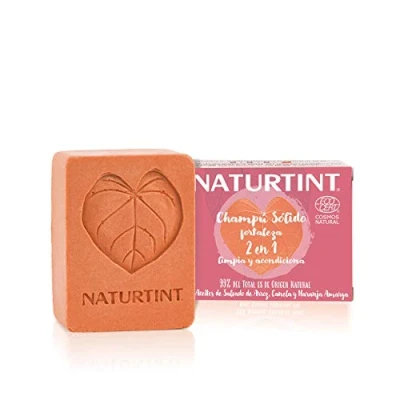 Image de Naturtint Eco Fortifiant 2en1 Shampooing/Après Shampooing Solide pour Cheveux Abimés sans Silicones/Parabens, Rouge, 75 ml