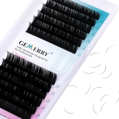 Image de Extension de Cils Professionnel 0.07 à 8 14mm mix d curl Faux Individuels One by naturel GEMERRY (0.07 14mm)