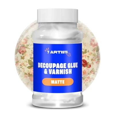 Image de 7 Artists Colle Decopatch Mat 500 ml Vernis Transparent Loisir Creatif Decoupage Serviette Papier