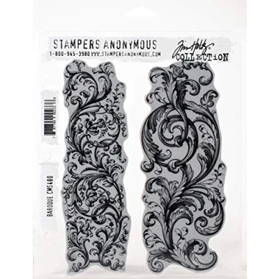 Image de Stampers Anonymous_AGW baroque Tim Holtz Ensemble de tampons RBBR, Caoutchouc, Taille unique