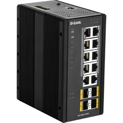 Image de D Link DIS‑300G‑14PSW Géré L2 Gigabit Ethernet (10/100/1000) Connexion Ethernet, supportant l&#039;alimentation Via ce Port (PoE) Noir