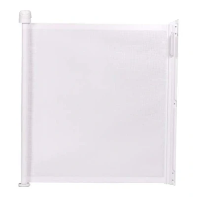 Image de Lascal KiddyGuard Assure, Barrière de sécurité discrète pour bébés et Petits Enfants, d&#039;escalier Enroulable, Panneau Extensible Jusqu’à 100 cm, Blanc
