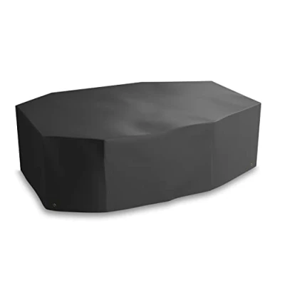 Image de Bosmere Housse de table rectangulaire toutes saisons, 100 % imperméable, protection UV, tissu Oxford 600D robuste, L260 x L110 H71 cm, A562C