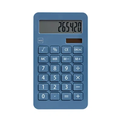 Image de Miquelrius Calculatrice Solaire, 10 Chiffres, Grandes Touches, écran LCD, Couleur Bleue