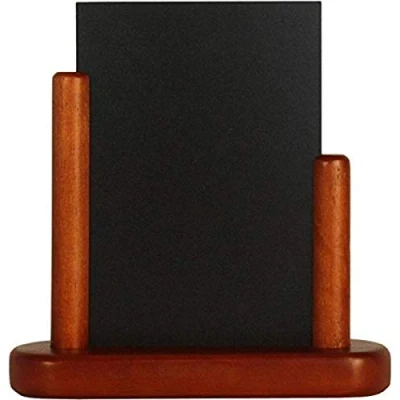 Image de Securit Ardoise pour menu de table Finition laquée couleur acajou Format: A6