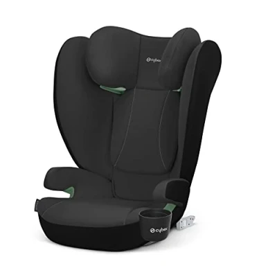Image de CYBEX Silver Siège Auto Solution B2 i Fix, Porte boissons inclus, pour Voitures avec ou sans ISOFIX, de 15 à 50 kg env., 3 12 ans Volcano Black (Noir)