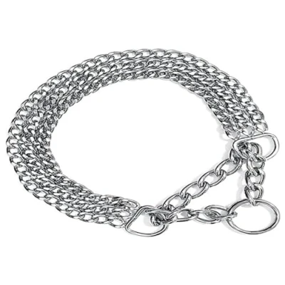 Image de Trixie Chromed Triple Row Semi Choke Chain with Strain Relief, 65 cm x 2.5 mm