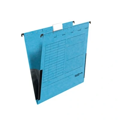 Image de Falken Pochettes UniReg pour DIN A4 avec lin Grenouilles, Lot de 5 5er Pack bleu