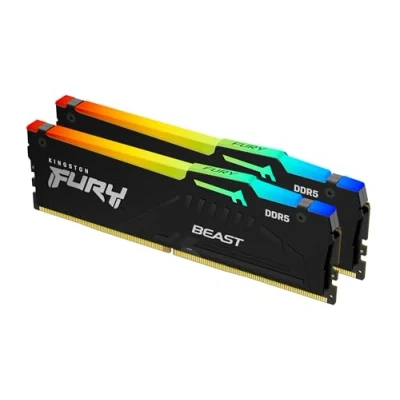 Image de Kingston FURY Beast Black RGB EXPO 32GB 6800MT/s DDR5 CL34 DIMM Desktop Gaming Memory Kit of 2 KF568C34BBEAK2 32
