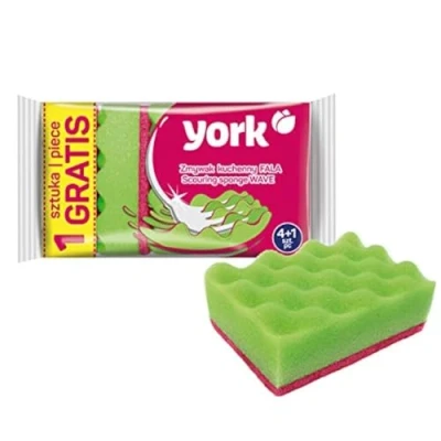 Image de York Prestige Lot de 4 éponges à récurer Welle Vert Standard 5