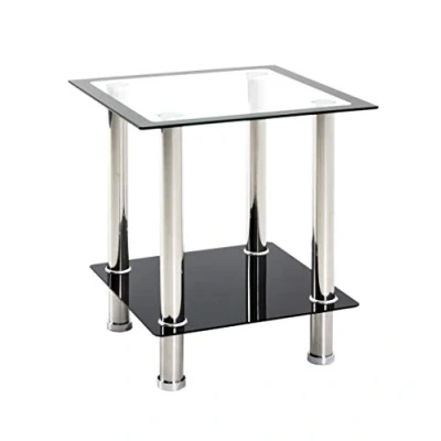 Image de HAKU Möbel Table D&#039;Appoint, Acier Inoxydable, Inoxydable Noir, L 40 X P H 46 cm