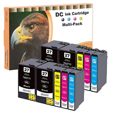 Image de D&amp;C 27 XL Cartouches d&#039;encre Remplacer pour Epson 27XL Workforce WF 7210DTW 7710DWF 7720DTWF 3620DWF 3640DTWF 7110DTW 7610DWF 7620DTWF 7715DWF (10 Pack)