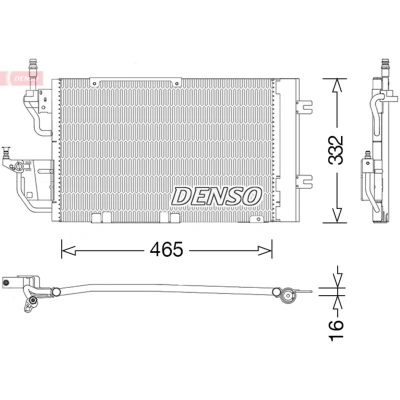 Image de DENSO DCN20037 Condenseur De Clim avec déshydrateur R 134a OPEL: Astra H 3/5 portes, Zafira B, GTC, VAUXHALL: Mk5