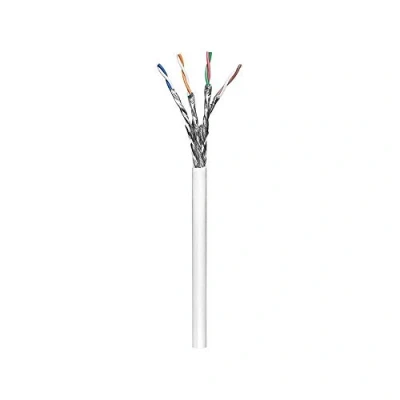 Image de Câble Réseau CAT 6 S/FTP (PiMF) GOOBAY Bobine 100m AWG 23/1 (solid) LSZH Blanc