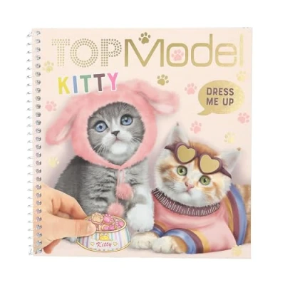Image de Depesche 12966 TOPModel Doggy Livre Dress Me Up avec 24 Pages de Motifs Chiens pré imprimés à réaliser soi même, y Compris 11 Feuilles d&#039;autocollants, Multicolor, Taille Unique