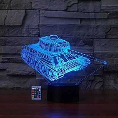 Image de HPBN8 Ltd 3D Réservoir LED Lampe Art Déco Lumières Contrôle à distance Touche Tactile 7/16 Couleurs Change Veilleuse USB Powered Enfants Anniversaire Noël Cadeaux