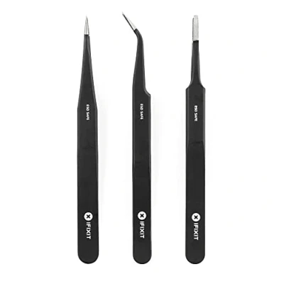 Image de iFixit Precision Tweezers Set, set de mécanique précision avec 3 pinces pour réparer les appareils électroniques