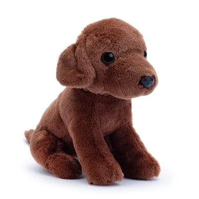 Image de Zappi Co Palm Pups Coco Le Labrador Chocolat Peluche (15 cm) Chiot Choco Lab Doux, Câlin, Recyclé Parfait Compagnon de Câlins