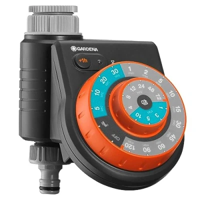 Image de GARDENA Programmateur darrosage Easy Plus Bouton rotatif Pile 9V non fournie Pression max 12 bar Resistant eau 1888 20