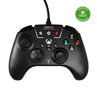 Image de Turtle Beach React R Noir USB Manette de jeu Analogique/Numérique PC, Xbox One, Series S, X