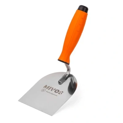 Image de Mivos Truelle de Maçon 100 x 120 mm avec Poignée Souple Spatule Plâtre en Acier Inoxydable Stucateur Fabriquée UE