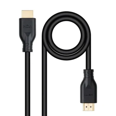 Image de NANOCABLE 10.15.3900 Câble HDMI V2.0 4K@60Hz 18Gbps Connecteur Type A Mâle vers CCS, Couleur Noir, 0.5 m