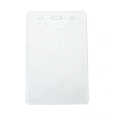 Image de Lot de 100 A7 porte badges Pour carte d&#039;identité plastique verticale étanche transparente ID 8cm x 12.5cm 7.5 11cm Expositions et événements Event