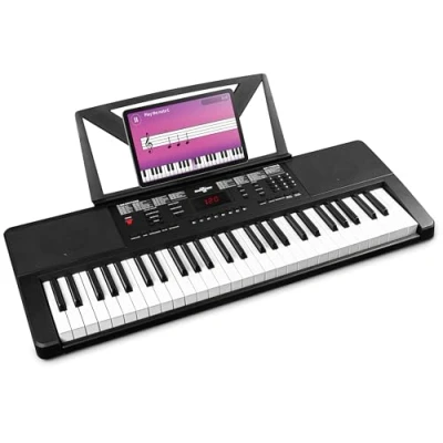 Image de Max Rhapsody54 Clavier Électronique, 54 Touches, Synthétiseur Débutant, Deux Modes d&#039;Apprentissage, Avec Porte partitions, Haut parleurs Intégrés, Idéal pour Démarrer votre Apprentissage