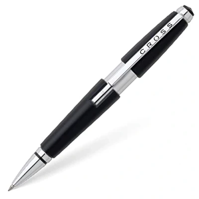 Image de CROSS Edge Jet Black roller noir convertible / Stylo rechargeable Avec système d’ouverture par glissement Écrin classique et recharge noire incluse
