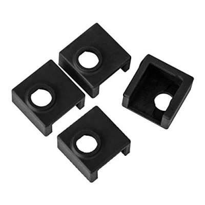 Image de TUZUK Couvercle en silicone pour bloc chauffant imprimante MK7 / MK8 MK9 Hotend compatible avec CReality CR 10,10S, S4, S5, Ender 3, ANET A8, lot de 4 (Noir)
