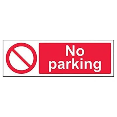 Image de vsafety 52012 ax s &quot;Interdiction No Parking&quot; Accès signe, autocollant, paysage, 300 mm x 100 mm, rouge