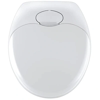 Image de WENKO Abattant WC 2 en 1 Family avec réducteur enfant intégré Lunette intégrée Frein de Chute Installation facile Duroplast antibactérien et résistant 37,5 x 44 cm Blanc