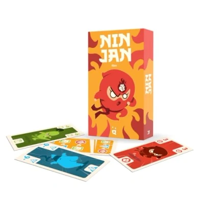 Image de Helvetiq Ninjan Pierre Feuille Ciseaux Go ! Jeu de Cartes A Jouer Recrutez des Ninjas pour créer la Meilleure Équipe et Remportez Le Plus Points 2 à 5 Joueurs À Partir 7 Ans