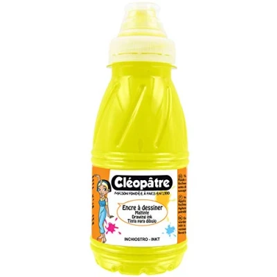 Image de CLEOPATRE Encre à Dessiner Jaune format de 250 ml