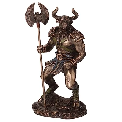 Image de Veronese Design Sculpture en résine Minotaure le labyrinthe grec 16 cm Finition bronze coulé à froid