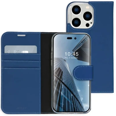 Image de Accezz Étui de téléphone Wallet pour iPhone 14 Pro Max Bleu foncé Neuf