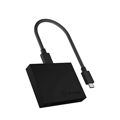 Image de ICY BOX CFast Card Reader, 2.0, USB 3.1 Gen2 (10 Gbit/s), Lecteur, C &amp; A, Aluminium, Android/Windows/Mac OS, IB CR402 C31
