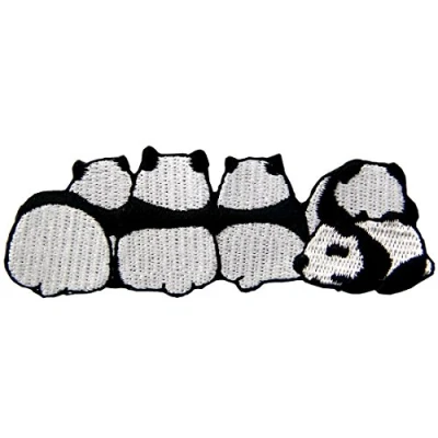 Image de Patch brodé en forme de Panda mignon, à coudre ou coller avec fer repasser