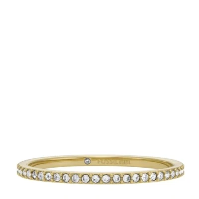Image de Fossil Bague All Stacked Up en acier inoxydable, doré, pour femme, JF046867106